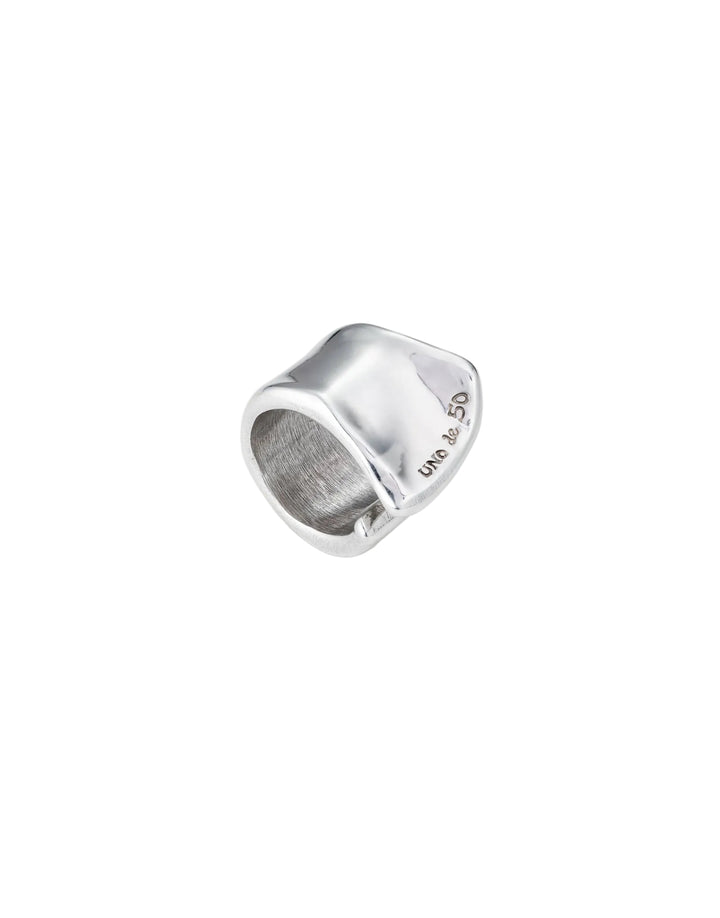 UNOde50 Large Open Ring Handcrafted Silver-Plated Statement
