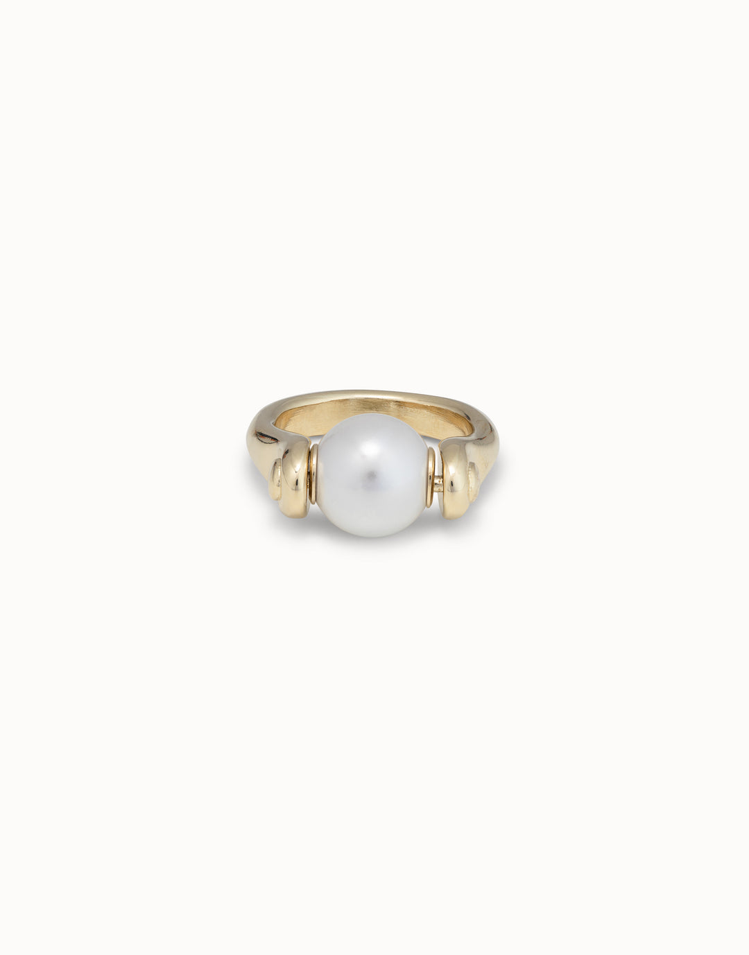 UNOde50 Gold Full PearlMoon Ring