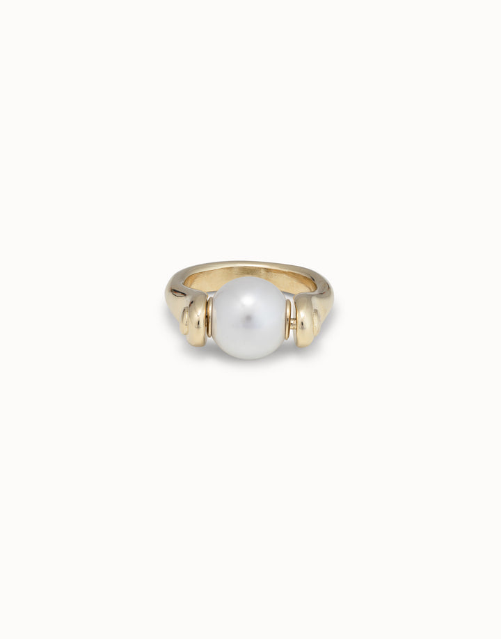 UNOde50 Gold Full PearlMoon Ring