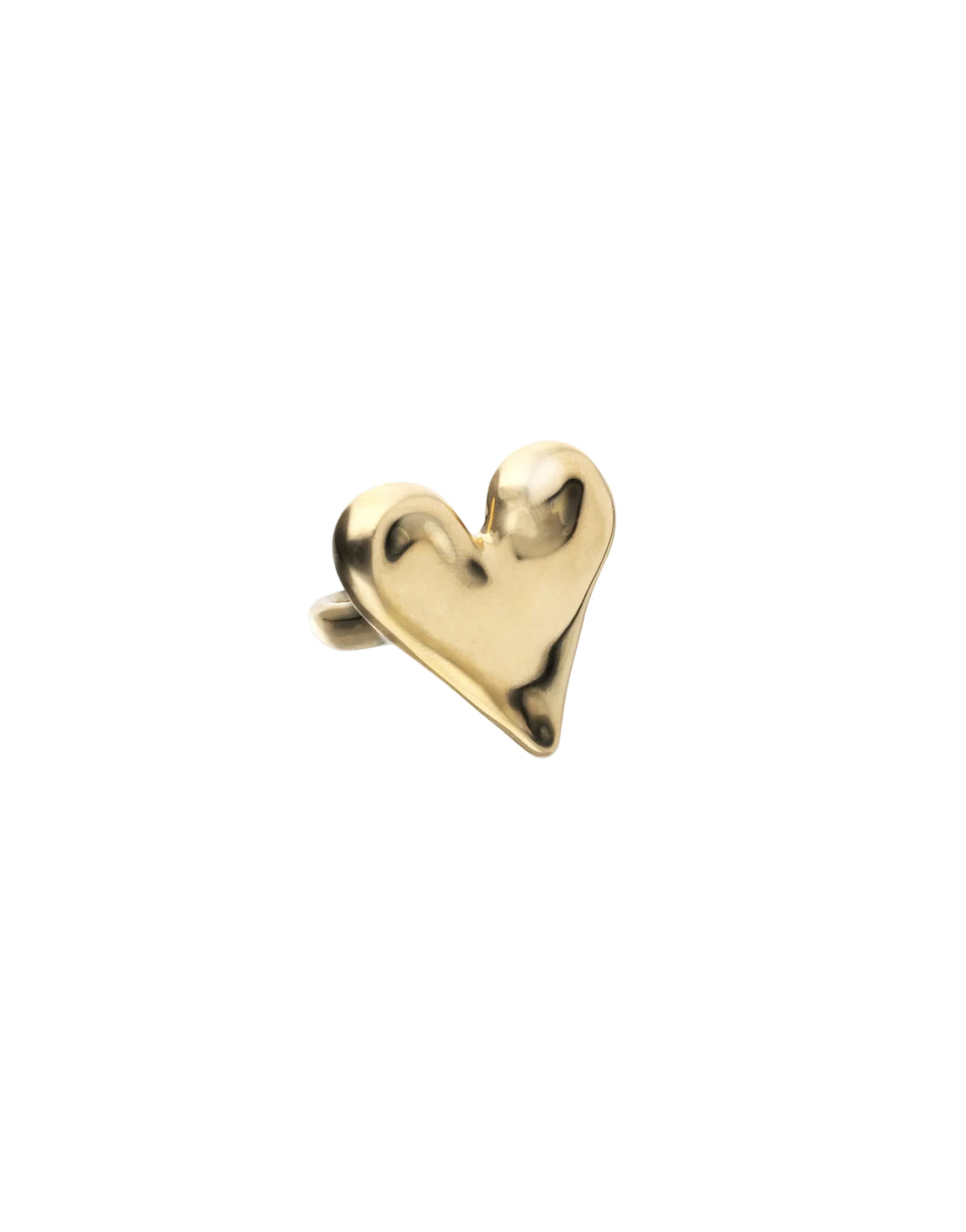 UNOde50 Maxi Heart Shape Ring Gold Plated