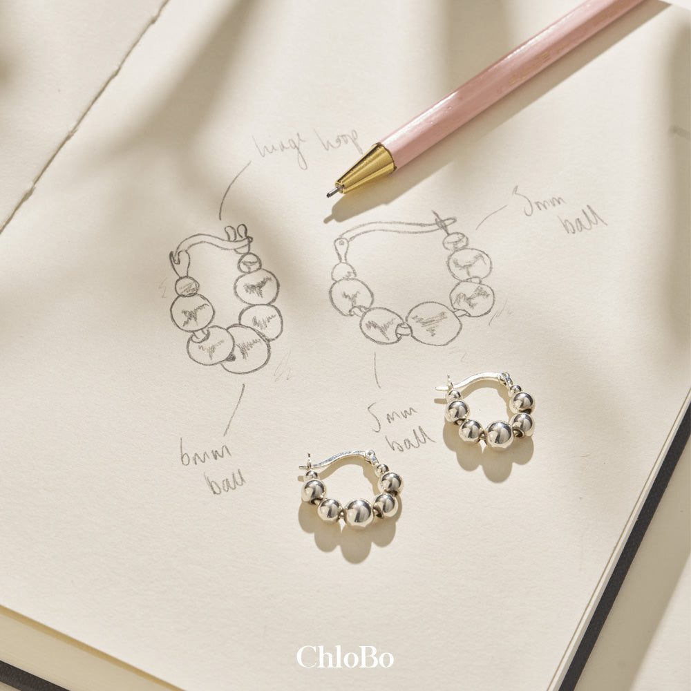 Chlobo Silver Inner Aura Hoop Earrings
