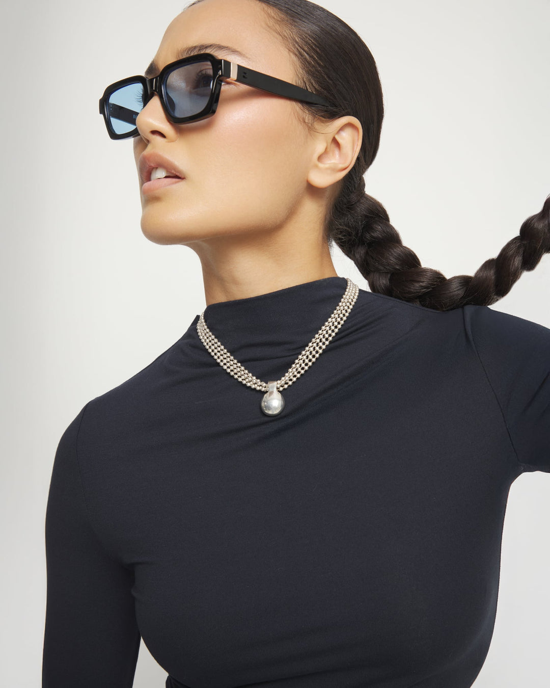 UNOde50 Silver Threads Sphere Pendant Necklace