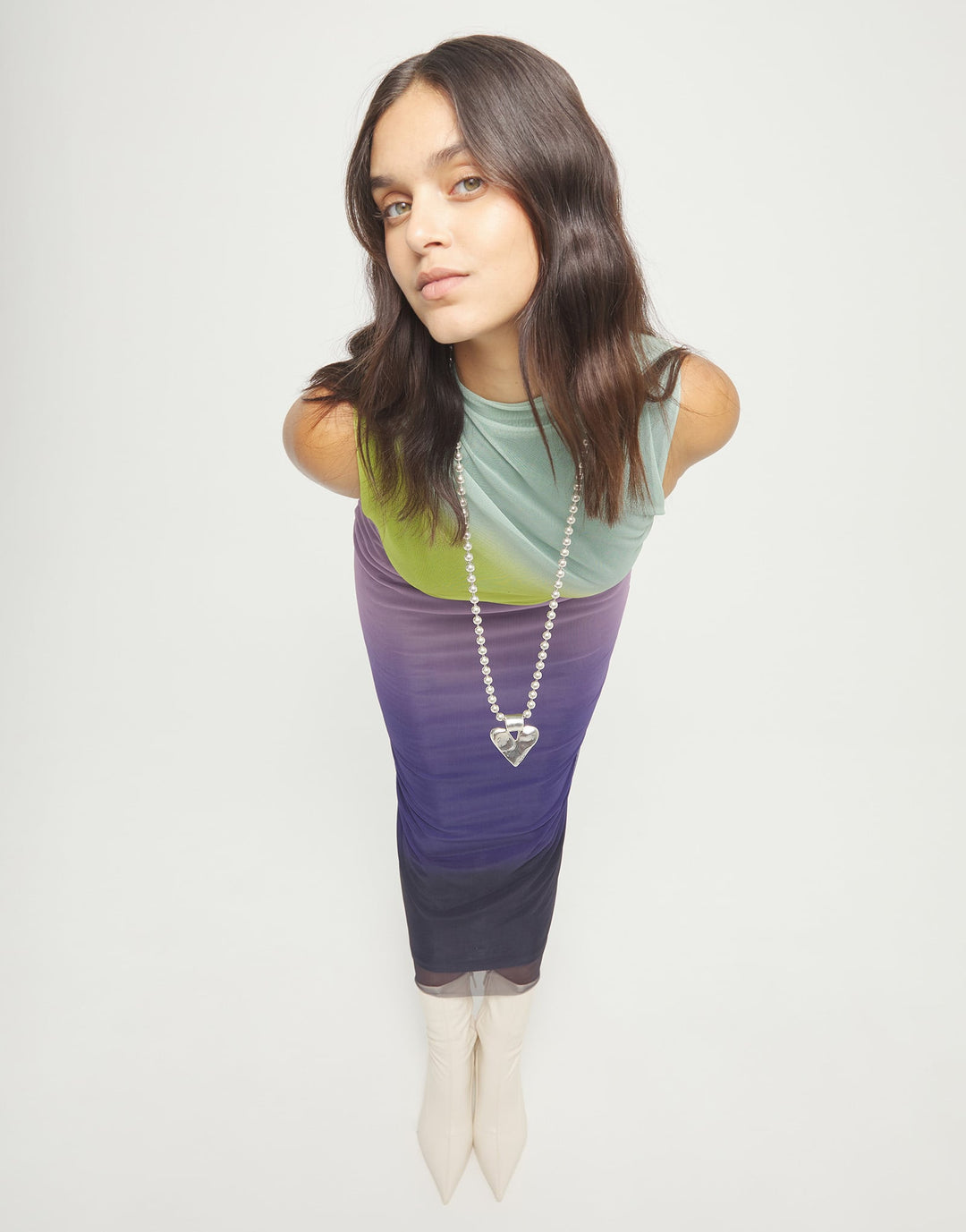 UNOde50 Pálpito Long Necklace with Beads and Heart Silver