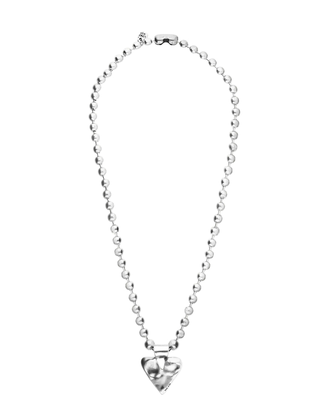 UNOde50 Pálpito Long Necklace with Beads and Heart Silver