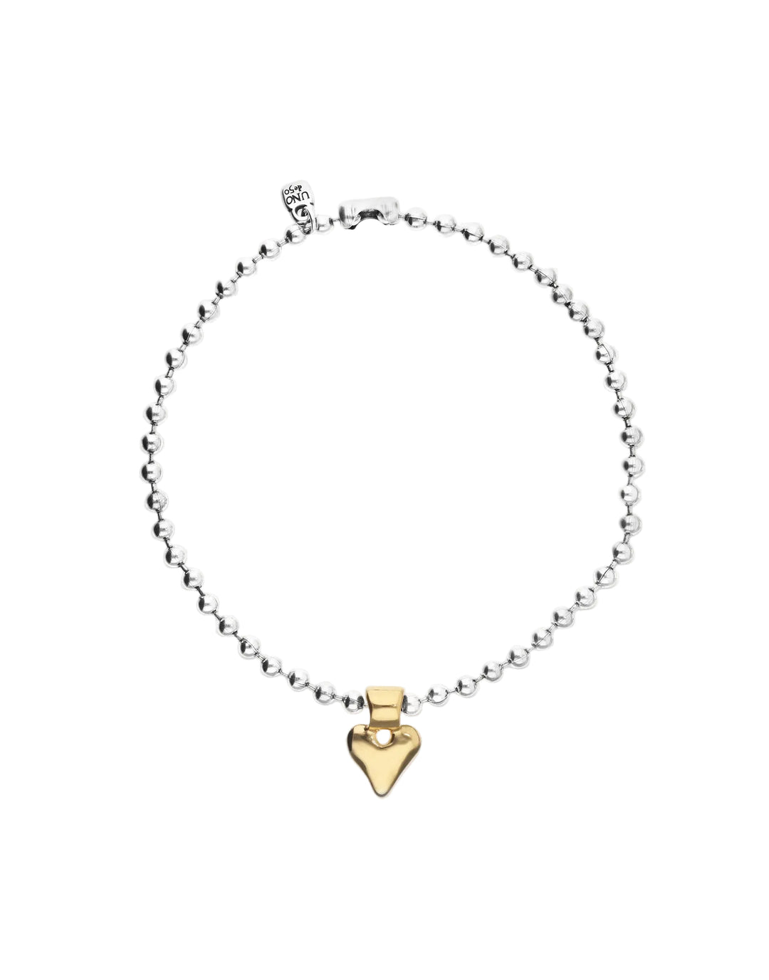 UNOde50 Pálpito Beaded Short Necklace With Heart Detail