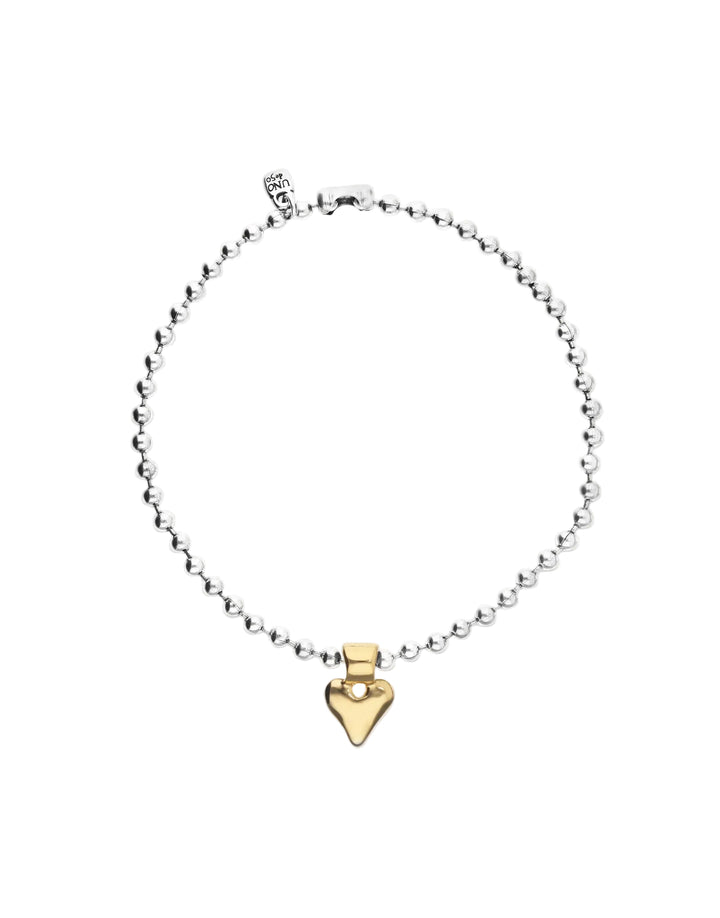 UNOde50 Pálpito Beaded Short Necklace With Heart Detail