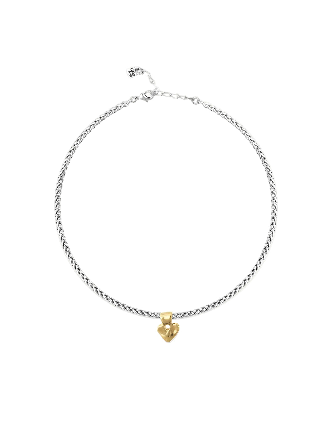 UNOde50 Short Chain Necklace with Small Heart Detail