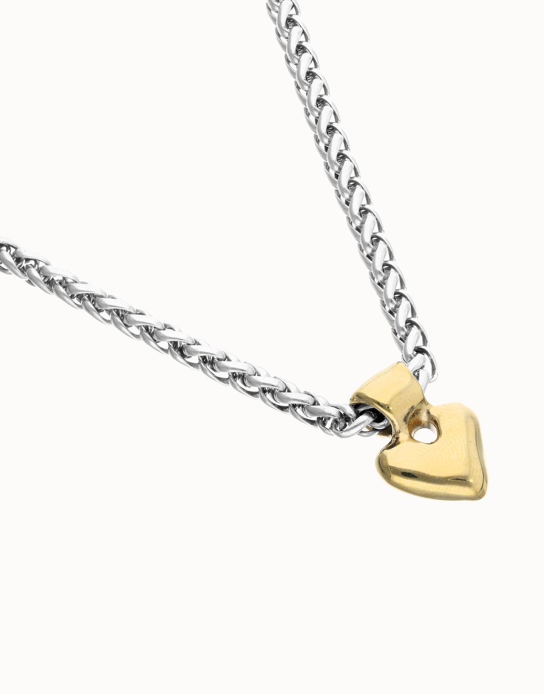 UNOde50 Short Chain Necklace with Small Heart Detail