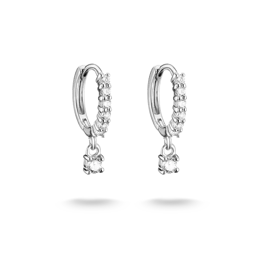 Thomas Sabo Silver Hoop Earrings with White Brilliant-cut Zirconia - MococoThomas SaboCR781-051-14Earrings
