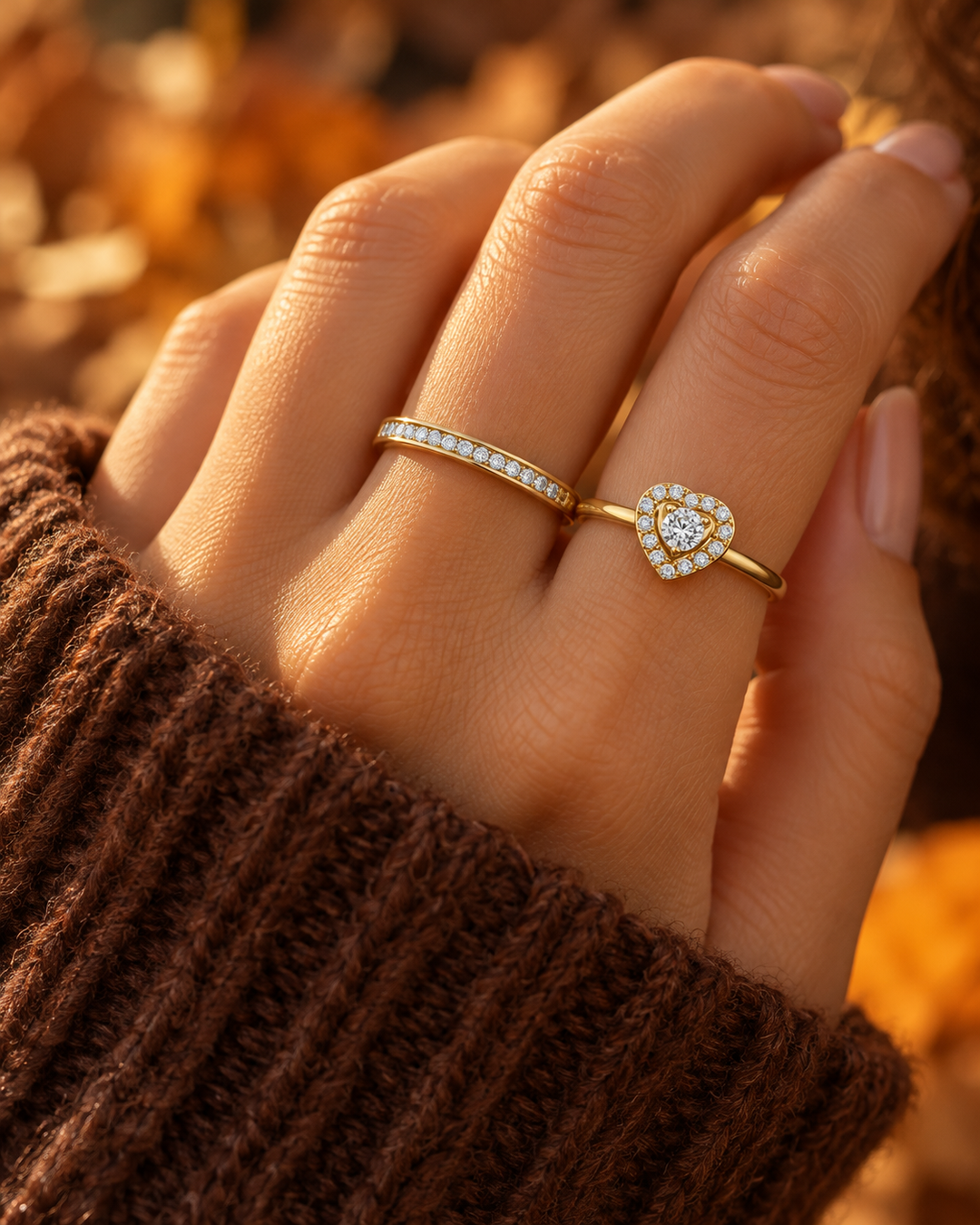 Mococo Fine 9ct Yellow Gold Eternity Ring