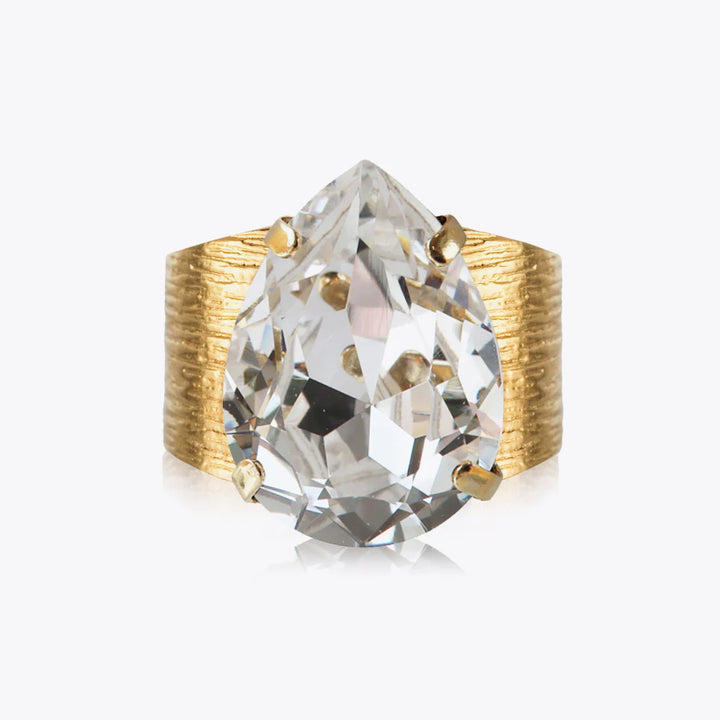 Caroline Svedbom Gold Classic Drop Crystal Ring