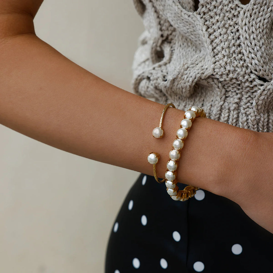 Caroline Svedbom Gold Classic Petite Pearl Bracelet
