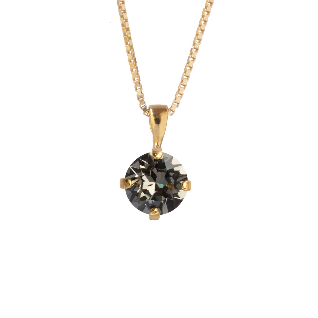 Caroline Svedbom Gold Classic Petite Black Crystal Necklace