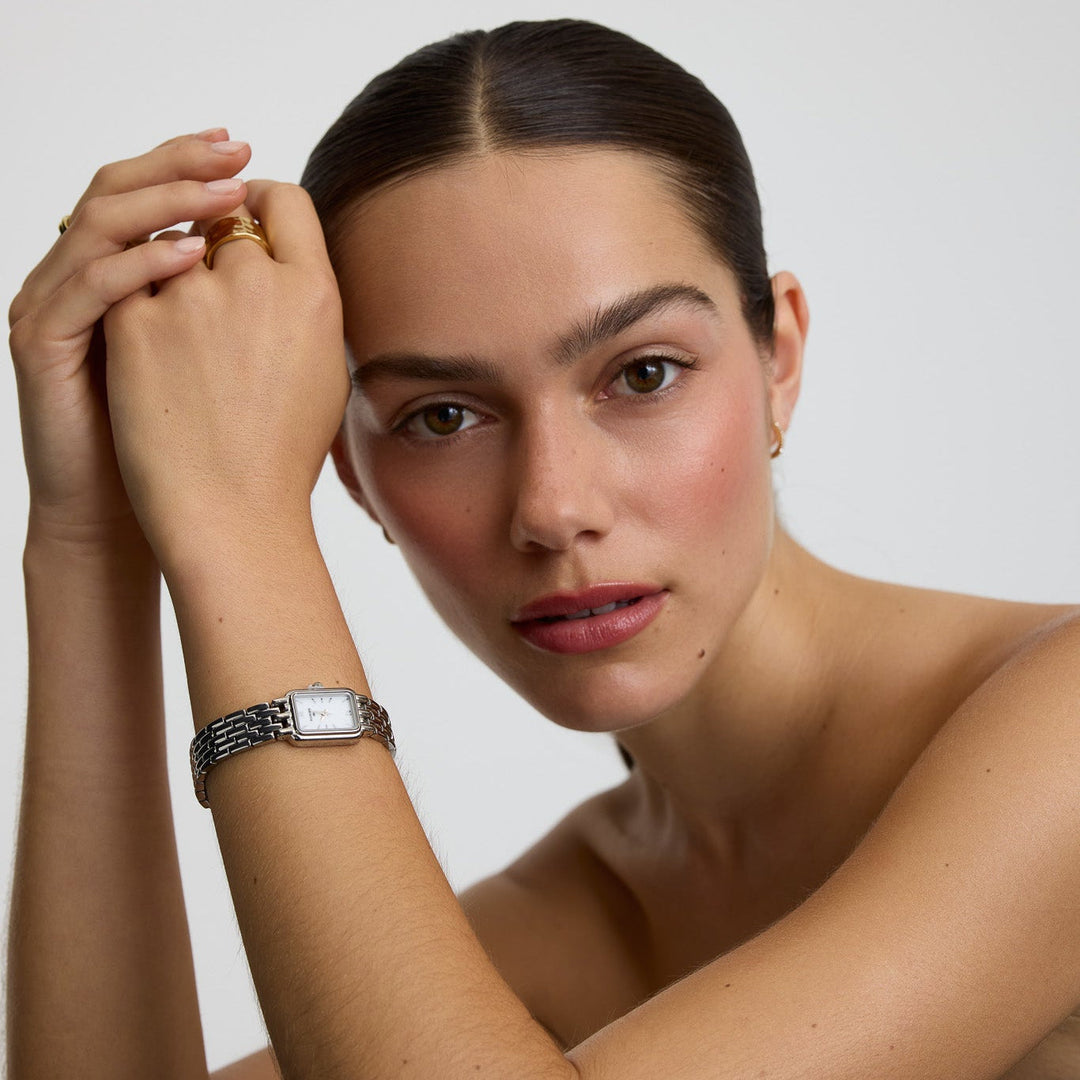 D.Louise Classic Stainless Linked Watch Silver - Mococo