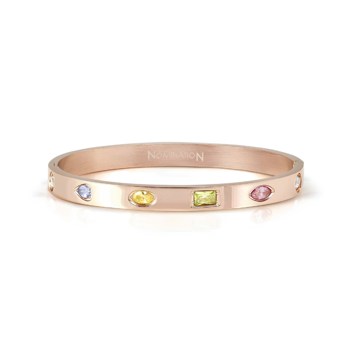 Nomination Rose Gold Multi-colour CZ Bangles Bracelet