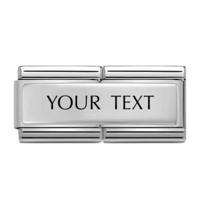 Nomination Classic Silver Engravable Double Charm