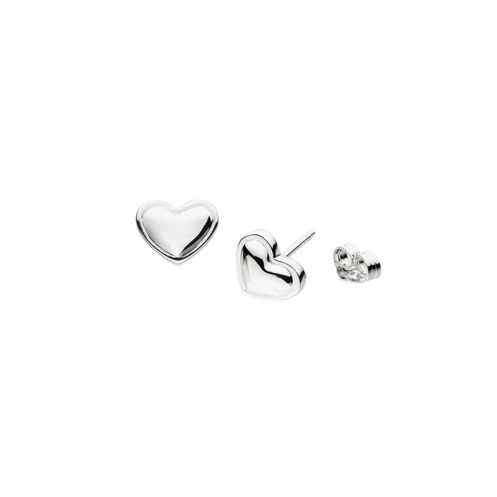 Kit Heath Love Silver Heart RP Stud Earrings