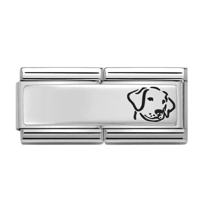 Nomination Classic Silver Engravable Double Dog Charm