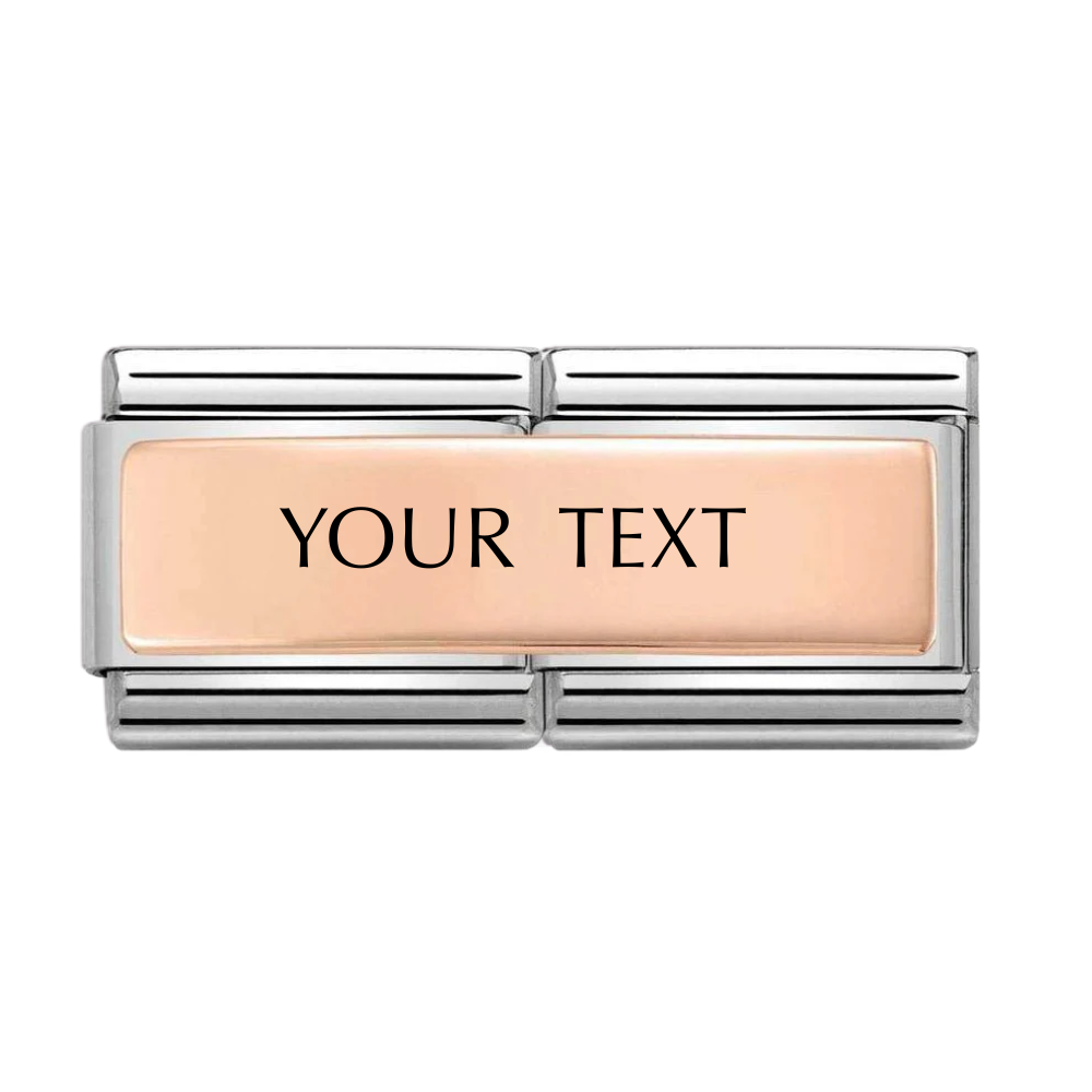 Nomination Classic Rose Gold Plate Engravable Double Charm