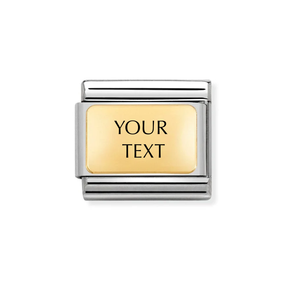 Nomination 18ct Gold Plate Engravable Charm