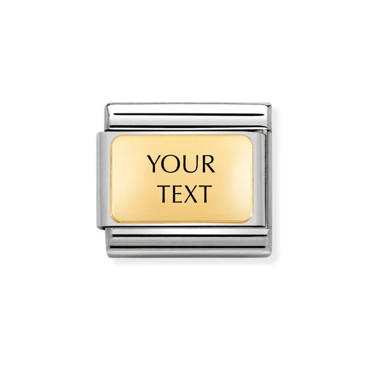 Nomination 18ct Gold Plate Engravable Charm