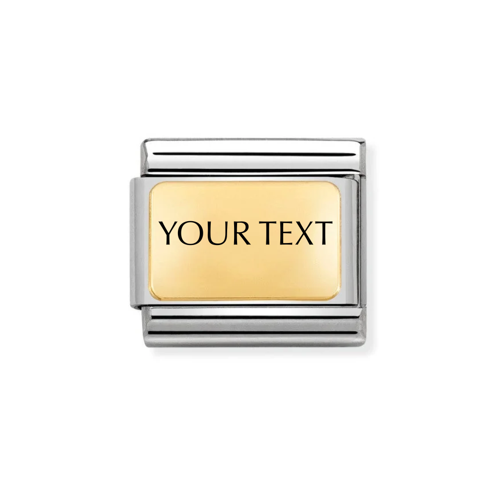 Nomination 18ct Gold Plate Engravable Charm