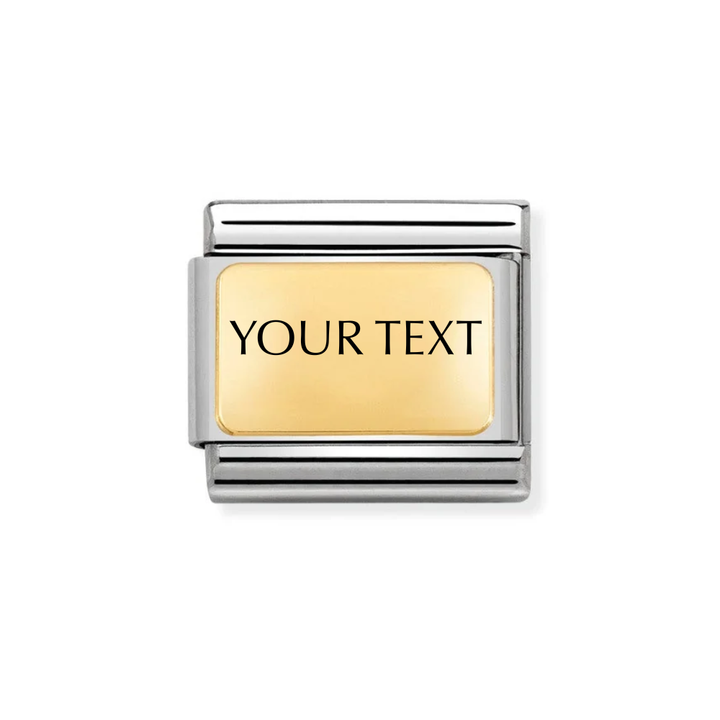 Nomination 18ct Gold Plate Engravable Charm