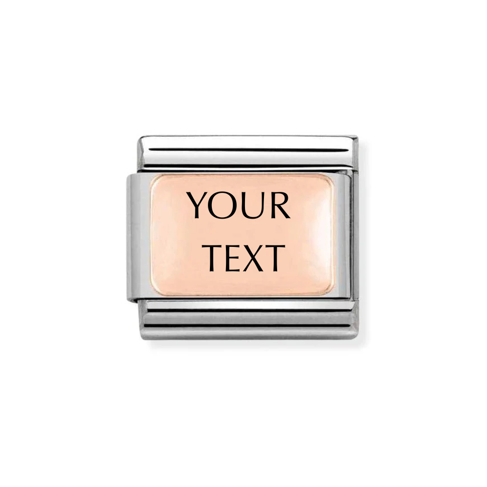 Nomination Classic Rose Gold Plate Engravable Plain Charm
