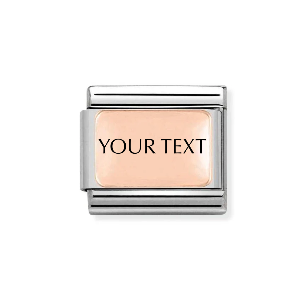 Nomination Classic Rose Gold Plate Engravable Plain Charm