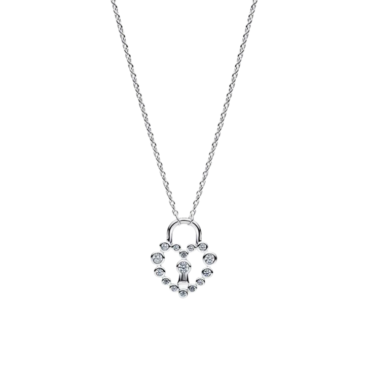 Pandora Sparkling Heart Padlock Pendant Necklace