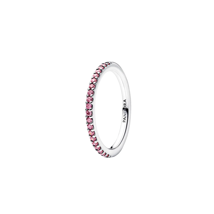 Pandora Sparkling Pink Band Ring