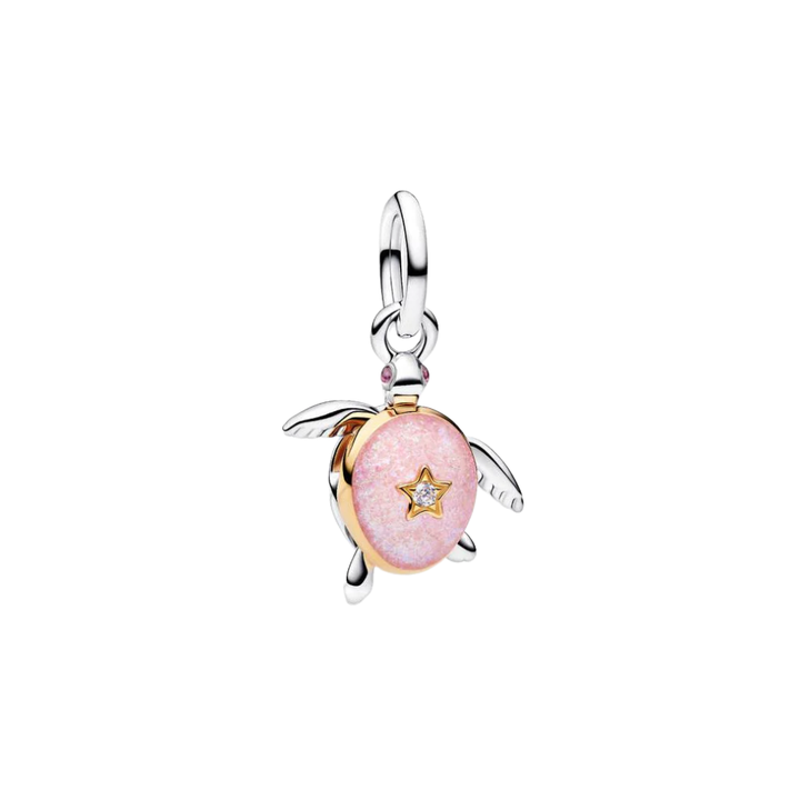 Pandora 2026 Pink Sea Turtle Lab-grown Diamond Dangle Charm