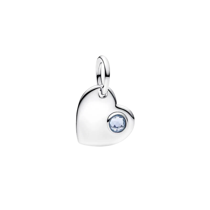 Pandora Silver Engravable Heart Dangle Charm