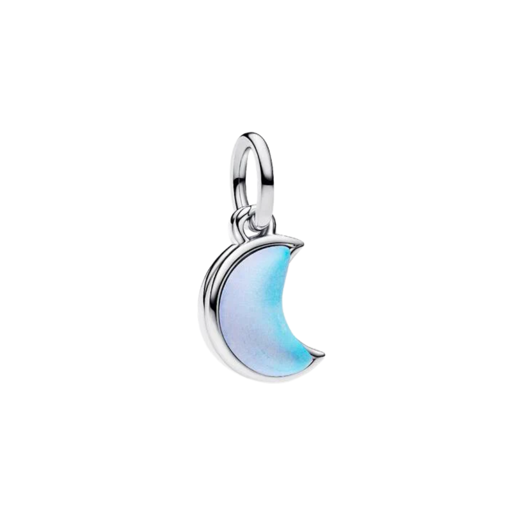 Pandora Silver Crescent Moon Double Dangle Charm
