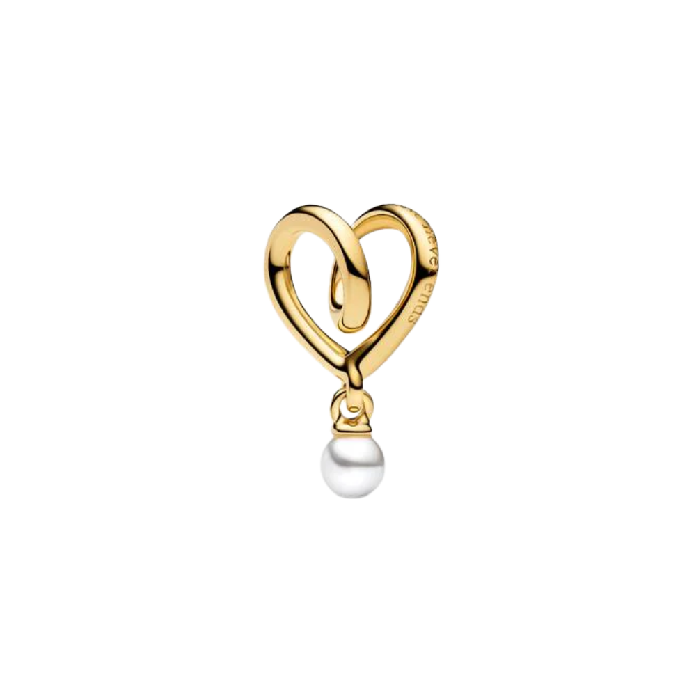 Pandora Gold Wrapped Heart Charm