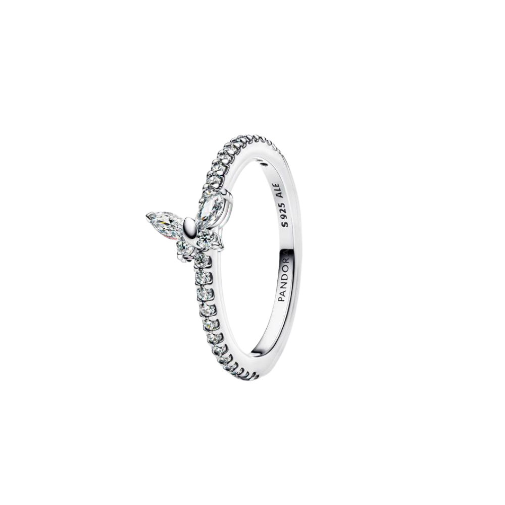 Pandora Silver Sparkling Butterfly Ring