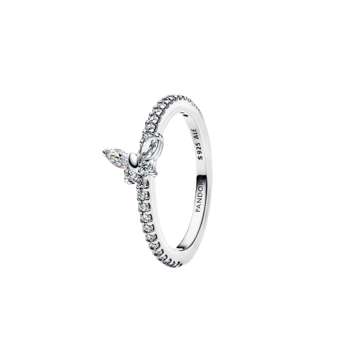 Pandora Silver Sparkling Butterfly Ring