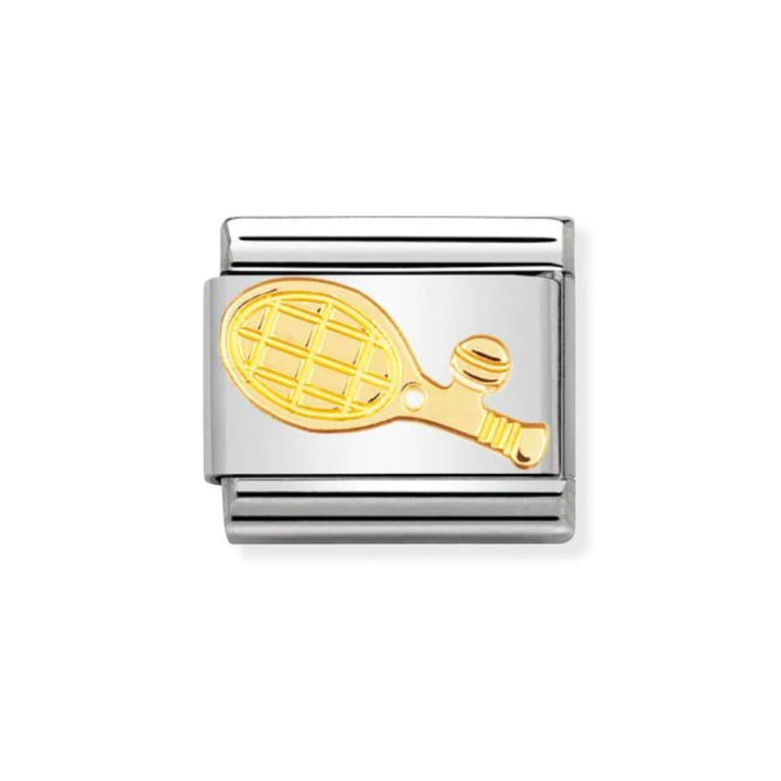 Nomination Gold Tennis Racket Charm