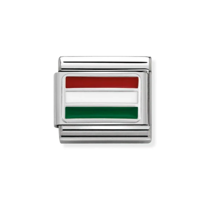 Nomination Silver  Classic Flags St., Enamel Hungary Charm