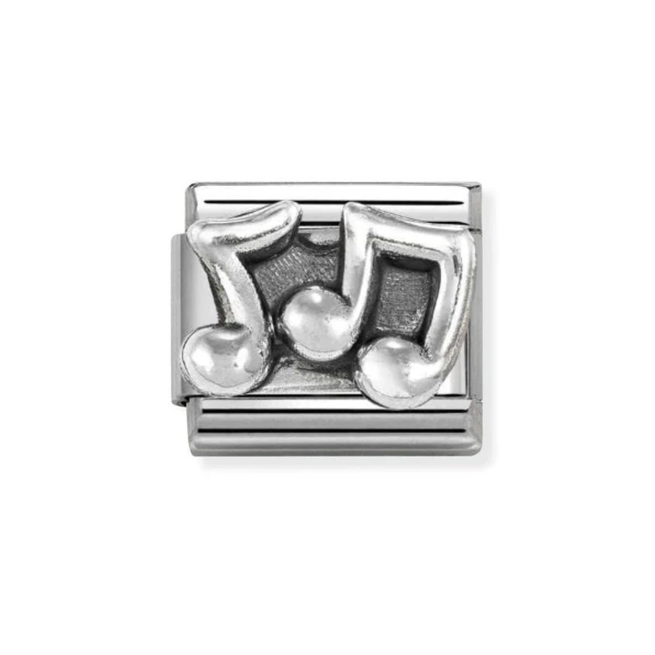 Nomination Silver  Classic Oxidized Symbols St. and Musical Notes Charm