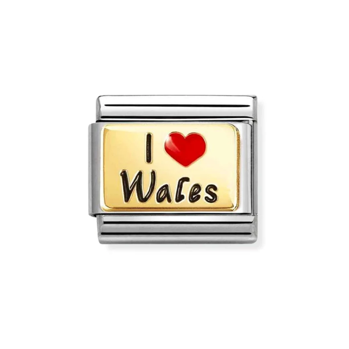Nomination Composable Gold I Love Wales Charm