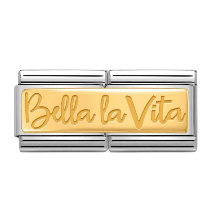 Nomination Silver and Gold Composable Classic Bella La Vita Double