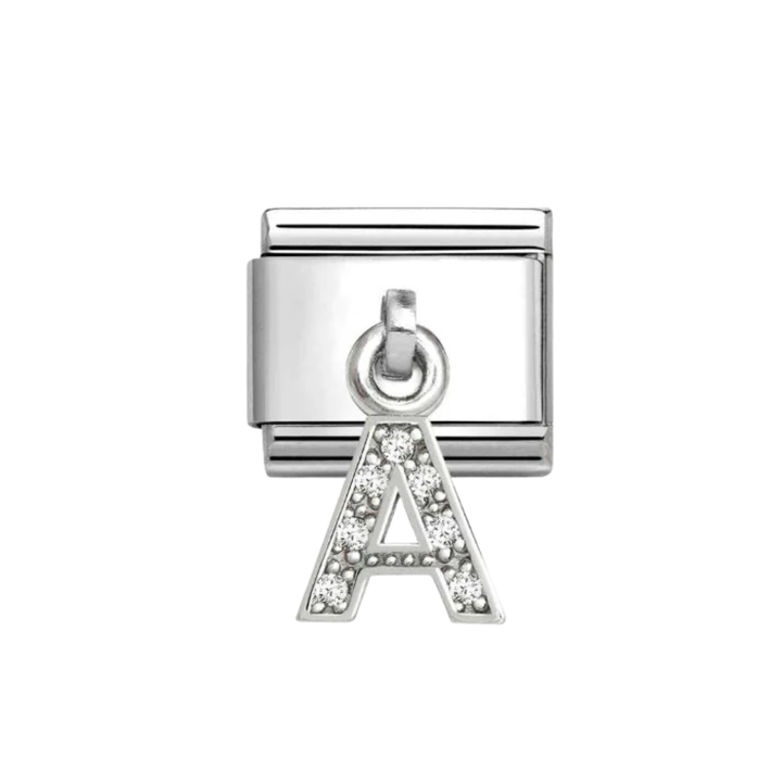 Nomination Silver Classic Dangle Sparkle Letters Charm