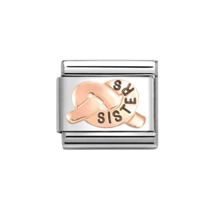 Nomination Rose Gold Sisters Promises Knot Charm