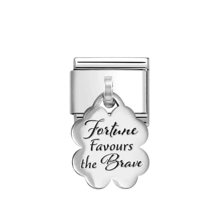Nomination Silver Fortune Favours The Brave Dangle Charm