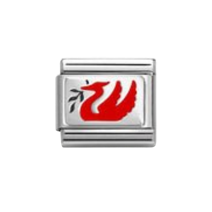 Nomination Classic Silver and Enamel Liver Bird Charm