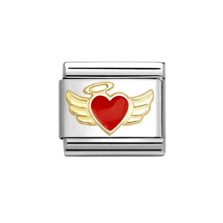 Nomination Classic Red Angel Winged Heart Charm