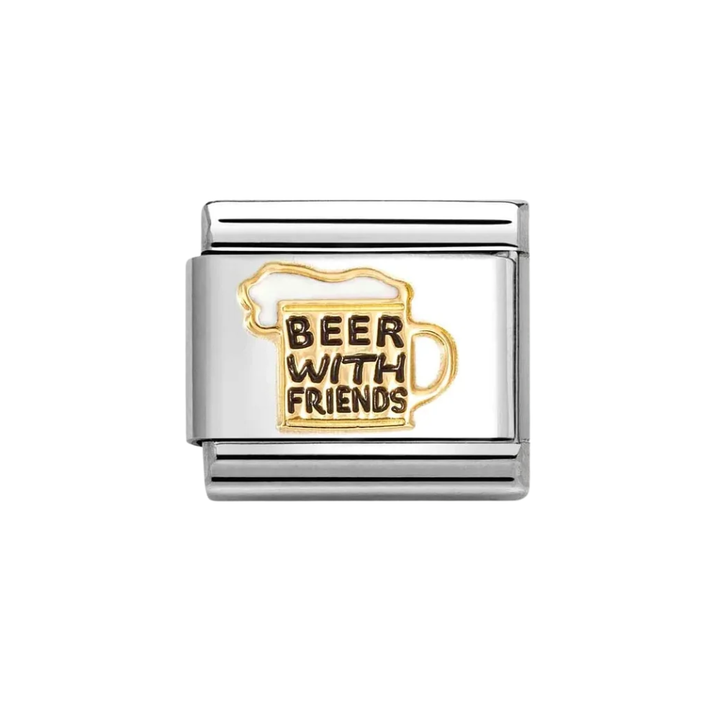 Nomination Gold Classic Beer with Friends Charm
