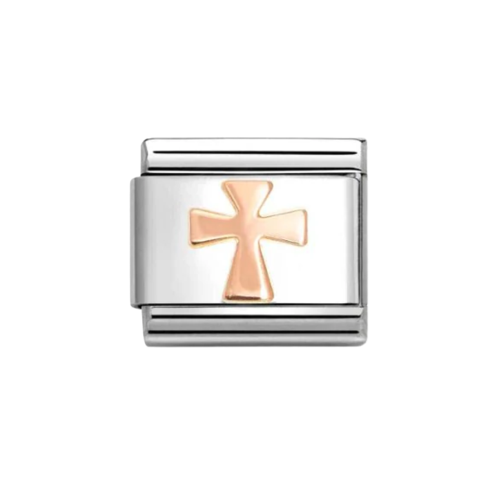 Nomination Rose Gold Cross Charm