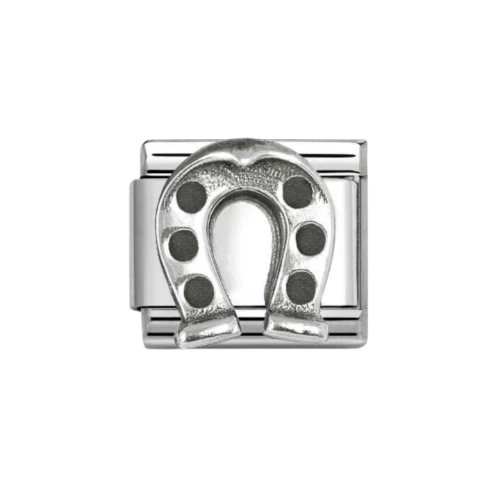 Nomination Silver Classic Oxidised Horseshoe Charm